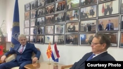 Средба на холандскиот амбасадор во Северна Македонија Дирк Јан Коп со лидерот на ДУИ, Али Ахмети