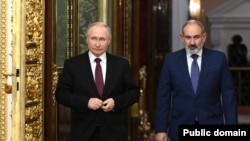 Ռուսաստանի նախագահ Վլադիմիր Պուտին, Հայաստանի վարչապետ Նիկոլ Փաշինյան, արխիվ