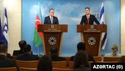 Իսրայելի և Ադրբեջանի ԱԳ նախարարներ Էլի Կոենի և Ջեյհուն Բայրամովի համատեղ ասուլիսը, Թել Ավիվ, 29-ը մարտի, 2023թ.