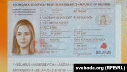 Ілюстрацыйнае фота. Адна з унутраных старонак «пашпарта Новай Беларусі»