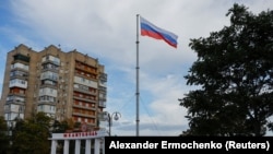 Російський прапор в окупованому Мелітополі, фото ілюстративне