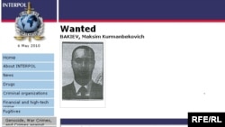 Максим Бакиевге издөө салынганы тууралуу Интерполдун сайтындагы жарыя, 6-май, 2010.