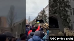 На початку березня жителі Бердянська виходили на акції проти російської окупації