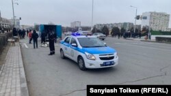 Ақтау қаласында наразылар тарады. 8 қаңтар 2022 жыл.