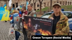 Акция «Стоп войне Путина в Украине» в Риме, 13 октября 2016 г.