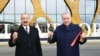 Президент Азербайджана Ильхам Алиев (слева) и президент Турции Реджеп Тайип Эрдоган, Физули, 26 октября 2021 г.