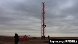 Вежа біля Чонгара у процесі будівництва, 2 грудня 2016 року
