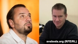 Сяргей Драздоўскі (зьлева) і Алег Граблеўскі.