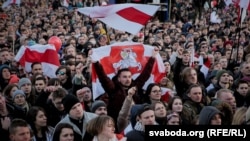 «Сьвята незалежнасьці» ў Менску, 25 сакавіка 2018 году
