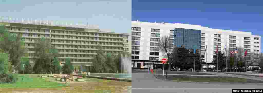 Фрунзе-Бишкек. Бывшая гостиница "Кыргызстан", а сейчас Hyatt Regency Bishkek Hotel