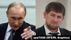 Орусиянын президенти Владимир Путин жана Чеченстандын ажосу Рамзан Кадыров. 