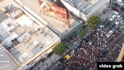 Протесты армян перед офисом CNN, 4 октября 2020 г.