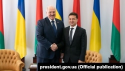  Аляксандар Лукашэнка і прэзыдэнт Украіны Ўладзімір Зяленскі сустрэліся ў Жытоміры. 4 кастрычніка 2019 г.