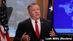 Государственный секретарь США Майк Помпео, Вашингтон, 7 апреля 2020 года.