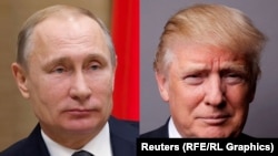 Президенти США Дональд Трамп (п) та Росії Володимир Путін