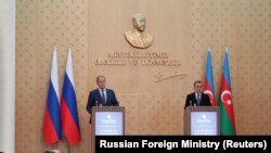 Ռուսաստանի և Ադրբեջանի ԱԳ նախարարներ Սերգեյ Լավրովի և Ջեյհուն Բայրամովը համատեղ ասուլիսը Բաքվում, արխիվ