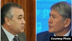 Алмазбек Атамбаев менен Өмүрбек Текебаев. 