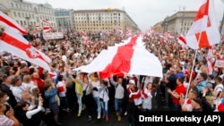 Під час Маршу нової Білорусі. Мінськ, 23 серпня 2020 року