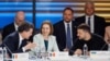 Trilaterală România-Republica Moldova-Ucraina, în marja Summitului Ucraina-Europa de Est. Președinții României - Nicușor Dan, R.Moldova - Maia Sandu și Ucrainei - Volodimir Zelenski.