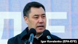 Садыр Жапаров, шайланган президент.
