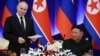 Рускиот претседател Владимир Путин и севренокорејскиот лидер Ким Џонг Ун