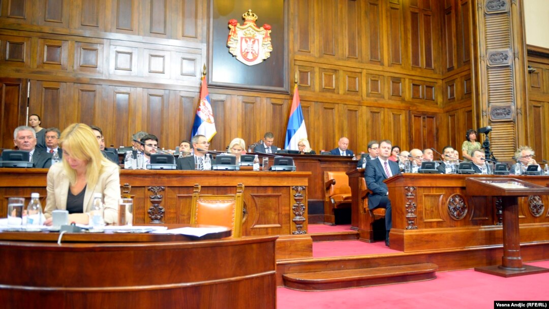Skupština Srbije za vreme rasprave o rekonstrukciji Vlade, avgust 2013.